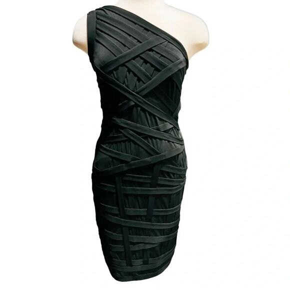 Tadashi Shoji Dresses & Skirts - Tadashi Shoji  Black One Shoulder Midi Lenght Dress Size